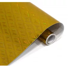Пленка самоклеящаяся голография золотая 1001 рябь 0,45м х3м 3мкр 3221765