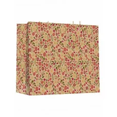 Пакет подарочный из крафт-бумаги 27,5х27,5х12 см (craft M) Весенние цветы, 150 г ПКП-8005