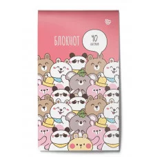 Блокнот А7 40 л. кл. Schoolformat МИЛЫЕ МЕДВЕЖАТА скреп. мел. карт. спл. 238836