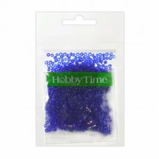 Бисер круглый прозрачный 2мм 10гр синий №7 2-640/07 Альт 375042