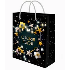 Dream cards Пакет подарочный с мат.лам. и тис.фол. 18х23х10 см (M) Звёзды 190г ППК-2302