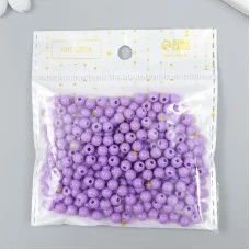 Бусины пластик "Фиолетовый тюльпан" глянец набор 25 гр d=0,6 см   9424541