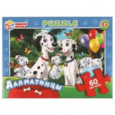 Далматинцы. Пазл классический в коробке. 60 деталей. 190х141х35 мм. Умные игры 4660254456143