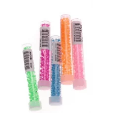 Бисер круглый 3 мм, 7 г, 6 цветов, пластиковая туба M-20036