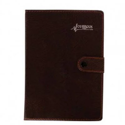 Бизнес- блокнот с авторучкой, 15,0 см * 22,0 см, 7БЦ, Alingar, иск. кожа, клапан на кнопке, 80 л., клетка AL4325