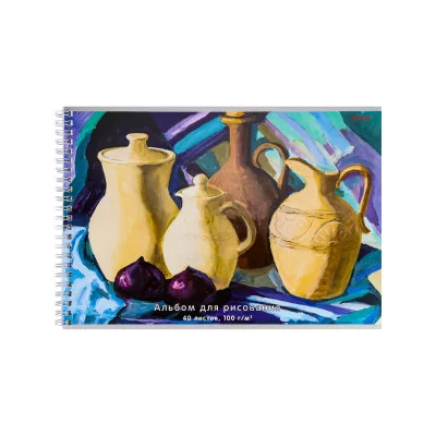 Альбом для рисования А4 40л НАТЮРМОРТ-1 гребень с жестк 40-5682