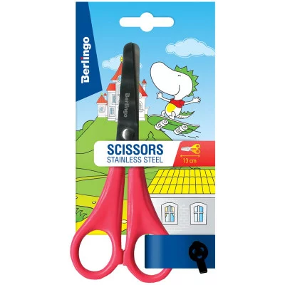 Ножницы детские Berlingo 13см, ассорти, европодвес BERLINGO_ 240477