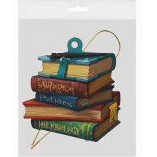 Елочная подвеска однослойная из дерева "Стопка книг" 8см НУ-3102