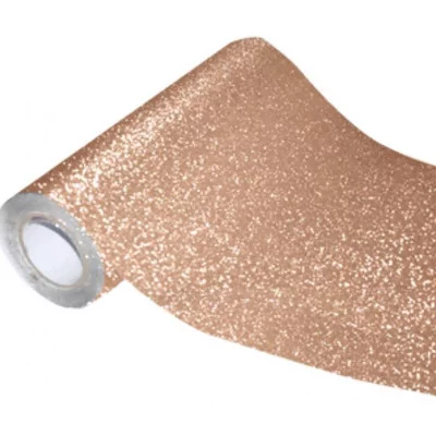Пленка самоклеящаяся с блестками, 45x100 см, бронзовая, PP 100 мкм, в рулоне 8117302