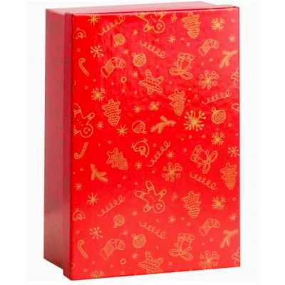 Коробка прямоугольная одинарная Новогодняя пора 38х26х9 КОР-7871