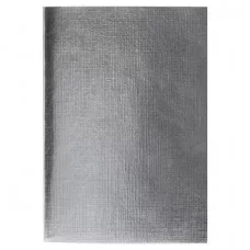 Тетрадь бумвинил, А4, 48 л., скоба, офсет, клетка, СЕРЕБРО Metallic, HATBER, 48Т4бвВ3