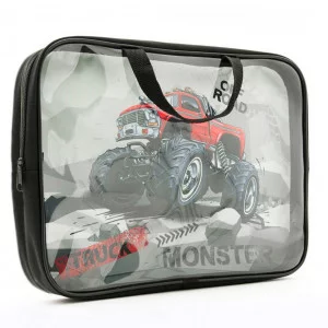 ПМД 4-83 Monster truck -папка менеджера А4(ручка - тесьма), 350х265x80 мм, плёнка ПВХ