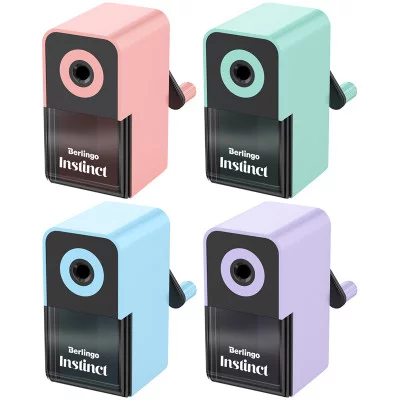 Точилка механическая Berlingo "Instinct", цвета в асс., пласт. корпус, инд. упак. 287217