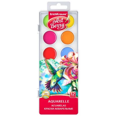 Краски акварельные 12цв с УФ защитой яркости е/п ARTBERRY 41724 162783