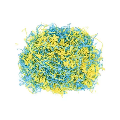 Бумажный наполнитель Микс Интенсив (желтый голубой) 100г ширина 2 мм НБ-2122