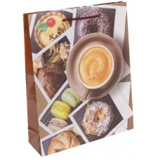 Optima Пакет подарочный с глянцевой ламинацией 11,5x14,5x6 см (S) Ароматный утренний кофе, 128г ППК-2440