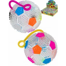 Мяч световой с веревкой "Футбол" 7,5 см, 1 шт. ( Арт. ИК-2962)