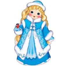 Ф-7044 Плакат вырубной А3. Снегурочка (с блестками в лаке) / 500х350 мм Сфера 4+0