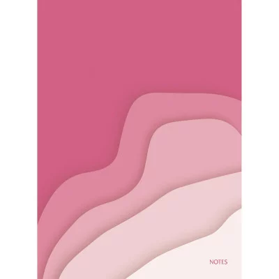 КНИГА для записей А4 210х290 100л. 7БЦ, клетка. Сшитый блок. Розовые волны КЗ41003456