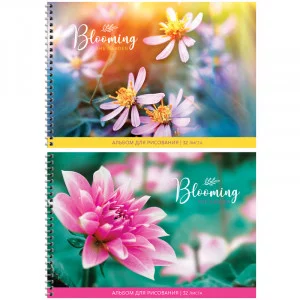 Альбом для рисования 32л А4 на гребне ArtSpace Цветы The blooming garden 280675