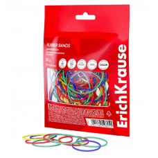 Канцелярские резинки для денег ErichKrause диаметр 60 мм/длина 100 мм, ассорти  59825