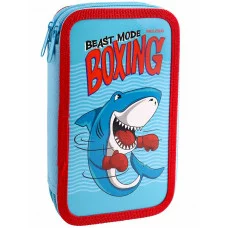 Пенал 2-секц, большой АКУЛА-БОКСЕР-2 (ПН-4426) 190х115, ламинированный картон