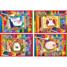 Альбом для рисования 16л А4 Волшебные краски (ассорти) А4ск16 3687 Аль1688