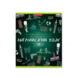 Тетрадь общая ученическая ErichKrause К доске!, Английский язык, 48 листов, клетка 43594