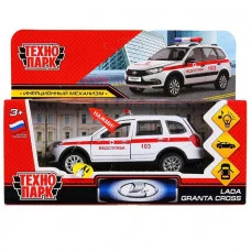 Машина металл свет-звук LADA GRANTA CROSS СКОРАЯ 12 см, двер,баг, инер Технопарк 299798