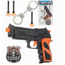 Пистолет с пулями-присосками, в наборе 16х2,2х10 см 6 предм., в пакете 2034296