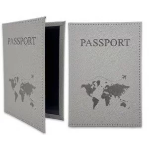 Обложка для паспорта DN-95 "PASSPORT" светло-серый экокожа тиснение 335659