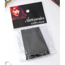 Невидимка для волос "Классика" (набор 24 шт) гладкие 5см чёрный 3940550