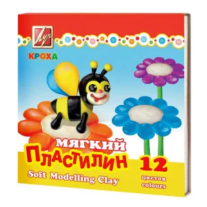 Пластилин ЛУЧ КРОХА 12 цв. 198 г со стеком Луч 109944