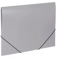Папка на резинках BRAUBERG "Office", серая, до 300 листов, 500 мкм, 228079