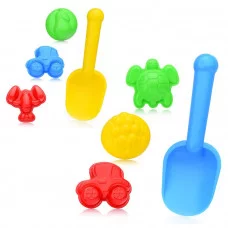 Песочный набор "Ассорти"( 3 формочки, совок) У373