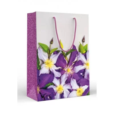 Пакет подарочный (ML) Сиреневые цветы 151602244