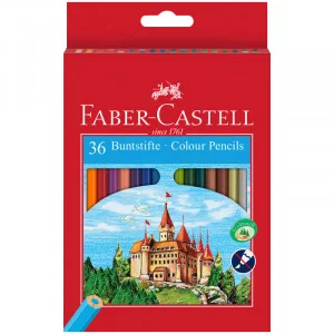 Карандаши цветные Faber-Castell, 36цв., заточен., картон, европодвес Faber-Castell 286243