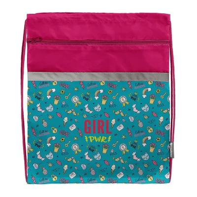 Мешок д/обуви Schoolformat GIRL POWER 49х41 см большой с карманом 213004
