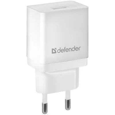 Зарядное устройство сетевое Defender EPA-10, 1хUSB, 2.1А output, пакет, белый 297720