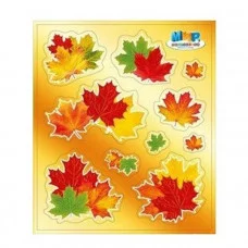 Наклейка "Кленовые листья" А6 Мир поздравлений 80735