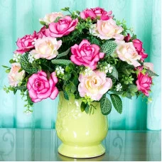 Алмазная мозаика (блест) 30х30 с подр., с полн.запол. Розовый пышный букетик (Арт. AS30015) AS30015