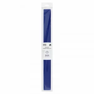 Бумага крепированная ТРИ СОВЫ, 50*250см, 32г/м2, темно-синяя, в рулоне, пакет с европодвесом 334847