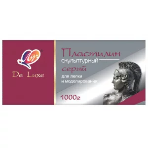 Пластилин скульптурный 1000г "Люкс" серый ЛУЧ 34С 2246-08 041074