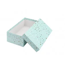 Коробка прямоугольная подарочная 1 шт Золотое конфетти 19 х 12 х 7,5 см РазборПП-4509