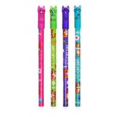 Ручка гелевая СТИРАЕМЫЕ ЧЕРНИЛА, стержень синий, 0.5 мм, корпус Котик МИКС 10553211