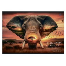 Альбом для рисования А4 40л., Alingar, на скрепке, мелованный картон (стандарт), 100 г/м2,  "Животные" AL10776