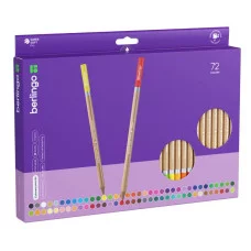 Карандаши цветные Berlingo "SuperSoft. Pro" 72цв., круглые, заточен., картон, европодвес 352459