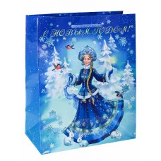 Пакет подарочный с глянцевой ламинацией 22x31x10 см (ML) Милая Внучка Деда Мороза, 157 г ПКП-6134