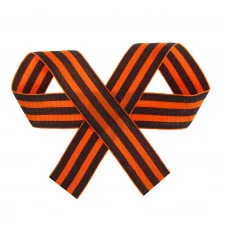 Лента репсовая оранжево-черная 40см 2115613