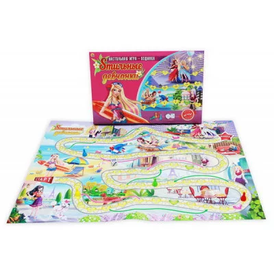 Лучшая настольная игра-ходилка. СТИЛЬНЫЕ ДЕВЧОНКИ (Арт. ИН-8968) ИН-8968